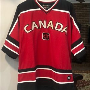 Bauer, Shirts, Vintage 998 Bauer Team Canada Olympics Hockey Jersey Size  Xl